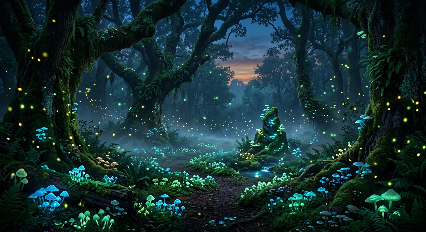 Enchanted forest scene generated with Nano Banana 2 prompt
