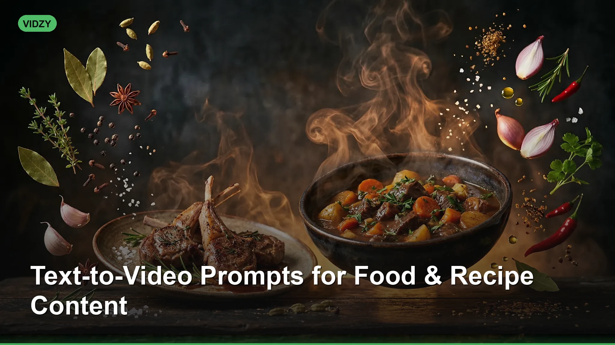 Text-to-Video Prompts for Food & Recipe Content