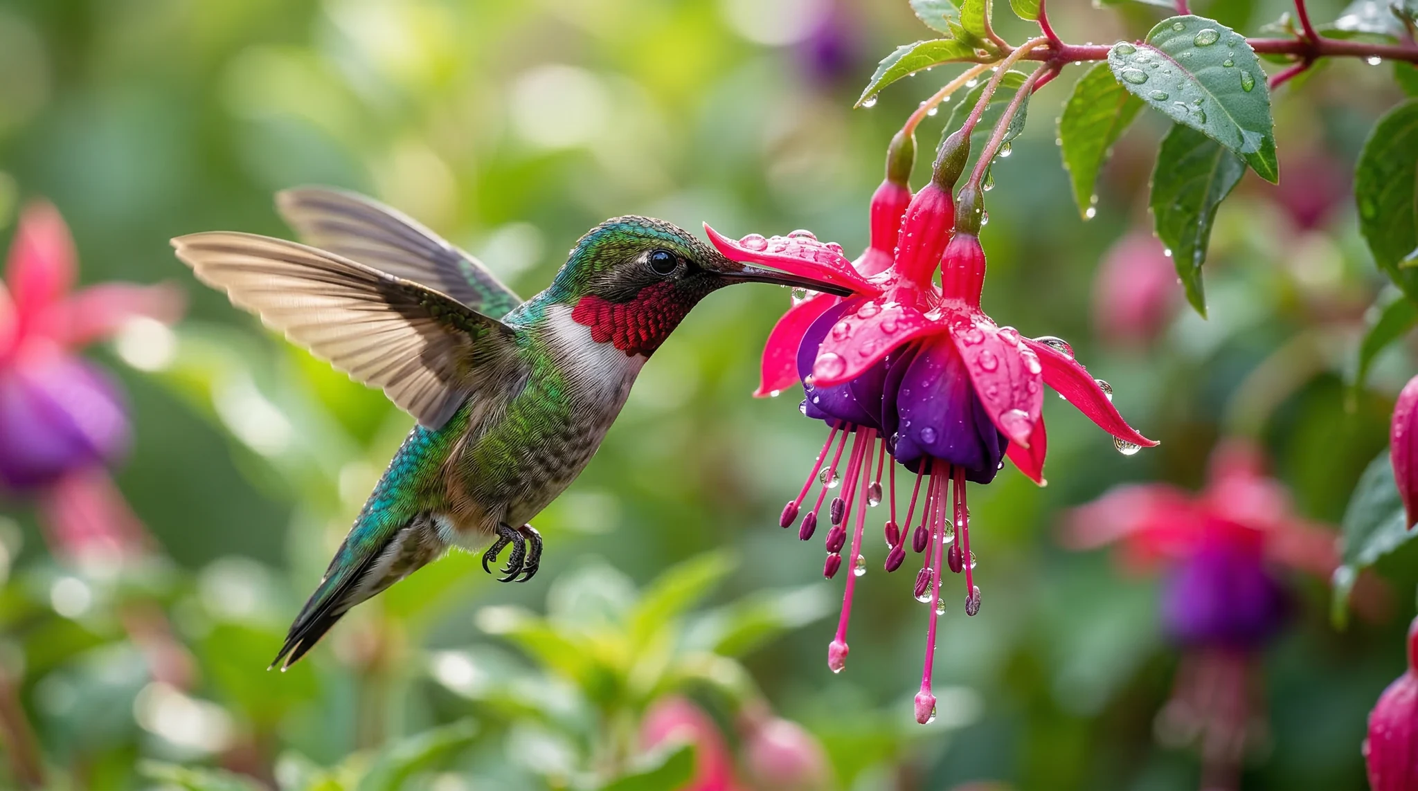 Sora 2 vs Veo 3.1: Best Prompts for Each Model 5 Hummingbird hovering near flower with water droplets, Veo style AI video