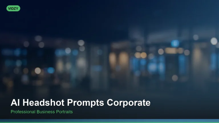 AI Headshot Prompts for Corporate & LinkedIn Profiles