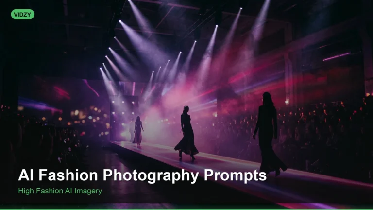AI Fashion Photography Prompts: Editorial Style