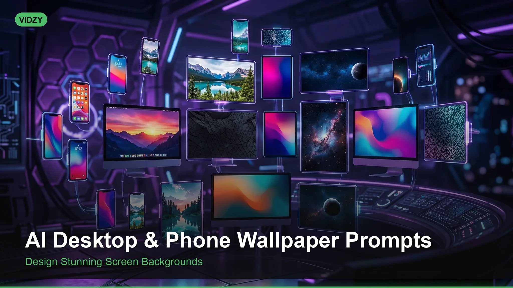 AI Prompts for Desktop & Phone Wallpapers