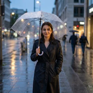 Rainy Umbrella Street (full-body)