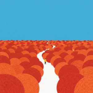 Minimalist Landscape Illustration by Ryo Takemasa