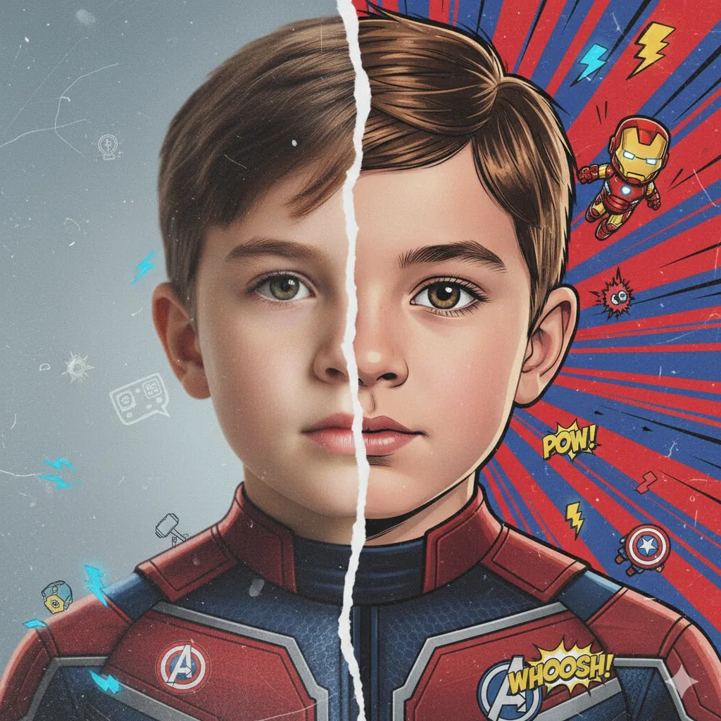 Hyper-Realistic Marvel Comic Fusion Image Generation