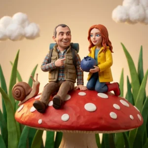 Miniature Claymation Adventures on the Mushroom Cap