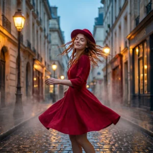 Crimson Waltz in the Rain