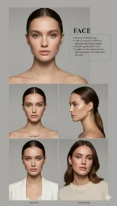 Minimalist Editorial Beauty Analysis with European Model