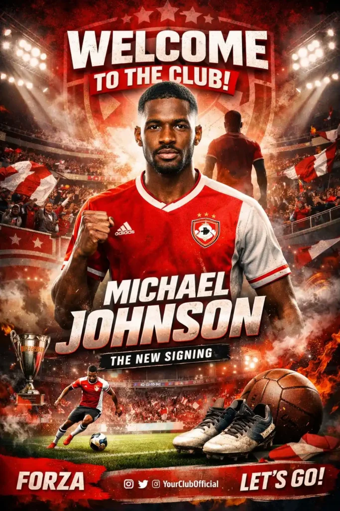 Football Player Introduction Poster Template