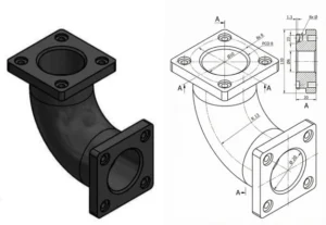 Mechanical Part Render to Technical Drawing Converter