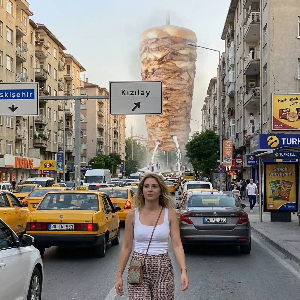 Turkish woman in Ankara with a surreal twist